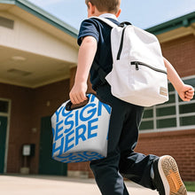 Lade das Bild in den Galerie-Viewer, Einzelbilddruck Tragbare Lunchtasche mit Fotos Muster Text Logo selbst gestalten und bedrucken
