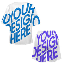 Lade das Bild in den Galerie-Viewer, Einzelbilddruck Damen / Frauen V-Ausschnitt Shorty Pyjama Set B98TZ mit Foto Design Motiv Text selbst gestalten und bedrucken
