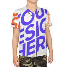 Lade das Bild in den Galerie-Viewer, Jugend Baseball Trikot J81T mit Foto Design Motiv Text selbst gestalten und bedrucken
