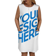 Lade das Bild in den Galerie-Viewer, Einzelbilddruck Damen / Frauen Westentaschenkleid LM456 mit Fotos Muster Text Logo selbst gestalten und bedrucken
