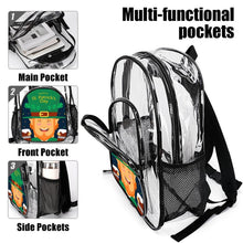 Lade das Bild in den Galerie-Viewer, Personalisierter transparenter Rucksack mit Mesh-Seitentaschen
