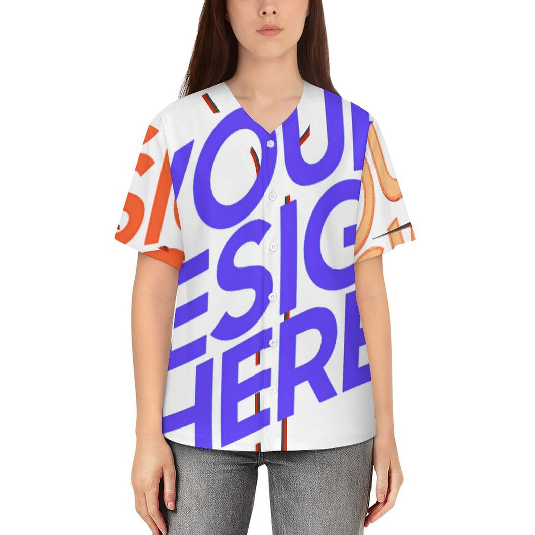 Damen / Frauen Baseball Trikot J80T mit Foto Design Motiv Text selbst gestalten und bedrucken