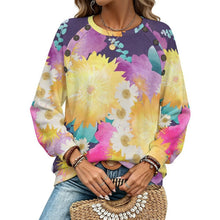Lade das Bild in den Galerie-Viewer, Shoulder Length Long Sleeved Sweater Bright Flowers
