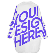 Lade das Bild in den Galerie-Viewer, Damen Langes Hemdblusenkleid KCS mit Foto Design Motiv Text selbst gestalten und bedrucken (Simple Design)
