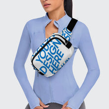 Lade das Bild in den Galerie-Viewer, Quadratische doppellagige Bauchtasche Waistbag Hüfttasche Waist Bag XB0610007 für Herren Damen mit Foto Design Motiv Text selbst gestalten und bedrucken
