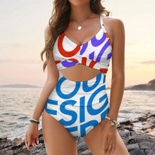 Lade das Bild in den Galerie-Viewer, Multi-Image-Druck Damen / Frauen One-piece Swimsuit Bauchnabelfreier Badeanzug SDSYY002 mit Foto selbst gestalten und bedrucken
