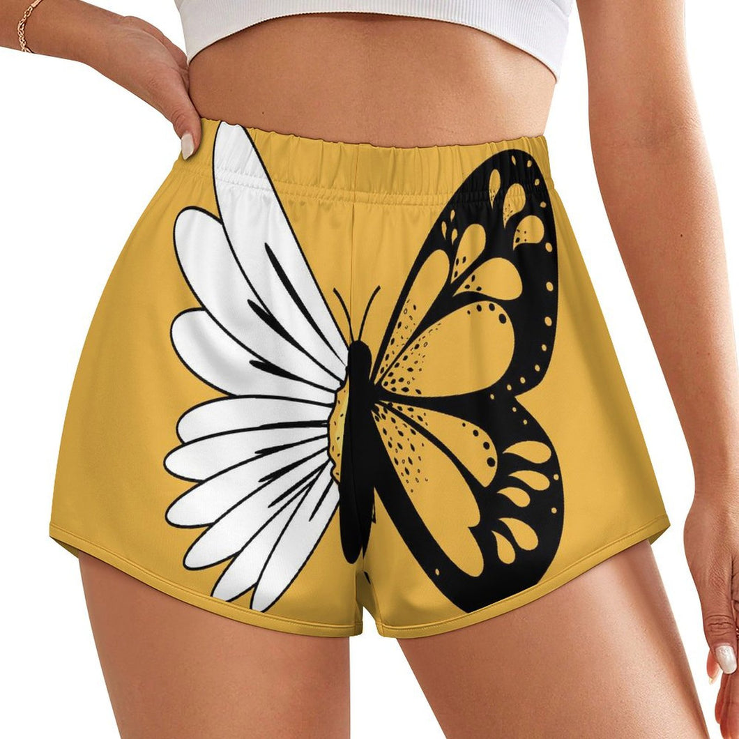 Damen Sportshorts personalisieren | High-Waist Fitness Hose