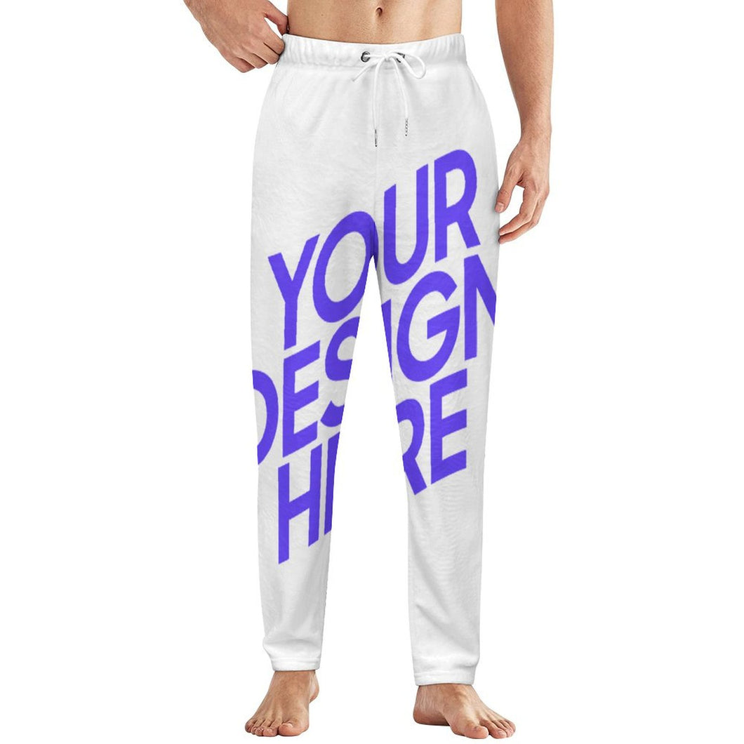Herren / Männer Plüschiger lockerer Zuhause Pyjamahose LM217 (Vorder und Rückenteil gestaltbar) mit Foto Design Motiv Text selbst gestalten und bedrucken