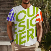 Lade das Bild in den Galerie-Viewer, Multi-Image-Design Herren / Männer Kurzarmhemd Kurzärmeliges Hemd mit Rundschnitt LM018 mit Foto Design Motiv Text selbst gestalten und bedrucken
