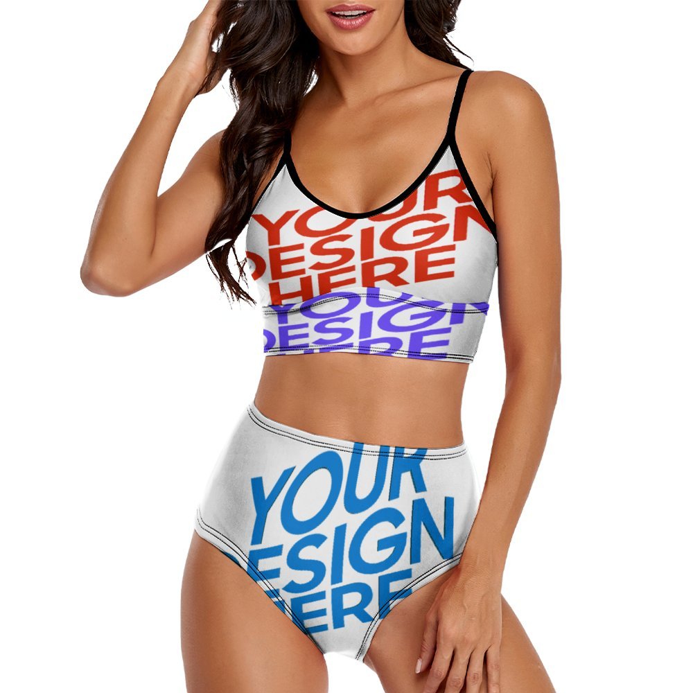 Multi-Image-Druck Damen / Frauen Bikini 2-tlg.Set Bustier Bikinis BK2139 mit Foto selbst gestalten und bedrucken
