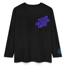 Lade das Bild in den Galerie-Viewer, Druck auf Brust und Manschette 100% Baumwolle Herren/Männer Langarm Shirt Verschiedne Farben mit Foto Design Motiv Text selbst gestalten und bedrucken
