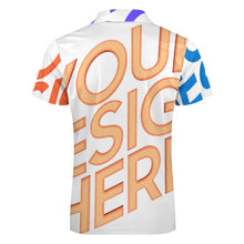 Lade das Bild in den Galerie-Viewer, Herren Vollprint Reiner Baumwolle Polo Shirt mit Reißverschluss B470 mit Foto Muster Text Logo selbst gestalten und bedrucken
