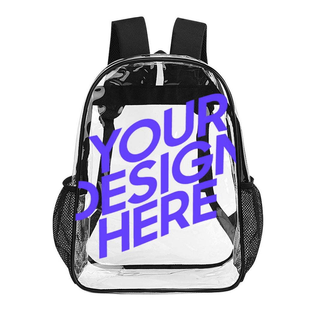 17 Zoll Transparente Rucksack Schultasche mit Fotos Muster Text Logo selbst gestalten und bedrucken