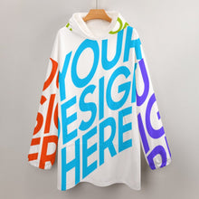 Lade das Bild in den Galerie-Viewer, Multi-Image-Druck Damen / Frauen Hoodie-Decke Warm Hoodie Wearable Sweatshirt-Decke, TV-Decke, Faule Kleidung Pyjamas Kapuzenpullover B412 mit Foto Text Muster selbst gestalten und bedrucken
