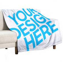 Lade das Bild in den Galerie-Viewer, Personalisierte Handwerk Fotodecke Collage Tagesdecke Kuscheldecke mit Fotos Muster Text Logo selbst gestalten und bedrucken (Vertikale Version)

