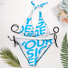 Lade das Bild in den Galerie-Viewer, Große Größen Einzelbilddruck Damen / Frauen Triangle Bikinis Set Push-Up Bademode BK2131 mit Fotos Muster Text Logo selbst gestalten und bedrucken
