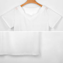 Lade das Bild in den Galerie-Viewer, Multi-Image-Druck Vollprint Tshirt Damen mit wellenförmigem Ausschnitt BBT mit Foto Muster Text Logo selbst gestalten und bedrucken
