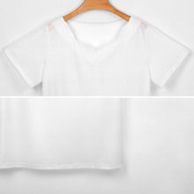 Lade das Bild in den Galerie-Viewer, Einzelbilddruck Vollprint Tshirt Damen mit wellenförmigem Ausschnitt BBT mit Foto Muster Text Logo selbst gestalten und bedrucken
