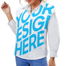 Lade das Bild in den Galerie-Viewer, Einzelbilddruck Schulterfreie Strickweste Bestickte Pullover Pullunder Weste Damen / Frauen MY06 mit Foto Text Muster selbst gestalten und bedrucken
