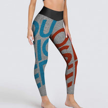 Lade das Bild in den Galerie-Viewer, Multi-Image-Druck Wabenmuster Yoga Hose Lang Legging YJ050 mit Fotos Muster Text Logo selbst gestalten und bedrucken

