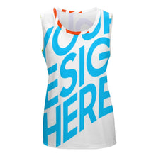 Lade das Bild in den Galerie-Viewer, Multi-Image-Druck Damen / Frauen Tanktop Crewneck mit schönen Ausschnitt-Details YB mit Fotos Muster Text Logo selbst gestalten und bedrucken

