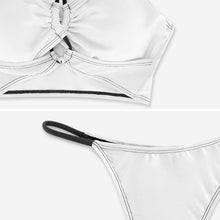 Lade das Bild in den Galerie-Viewer, 2023 Newest Damen Bikini Set Badeanzug 2 teilig Sexy Skinny und Gerafft mit Fotos Muster Text Logo selbst gestalten und bedrucken
