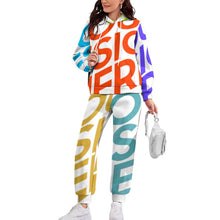 Lade das Bild in den Galerie-Viewer, Multi-Image-Druck All Over-Druck Kapuzenpullover Trainingsanzug SET Jogginghose &amp; Hoodie Set 2 tlg. 4T03 Damen / Frauen mit Fotos Muster Text Logo selbst gestalten und bedrucken
