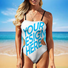 Lade das Bild in den Galerie-Viewer, L2020-1 Badeanzug mit modernem Design Damen / Frauen selbst gestalten und bedrucken
