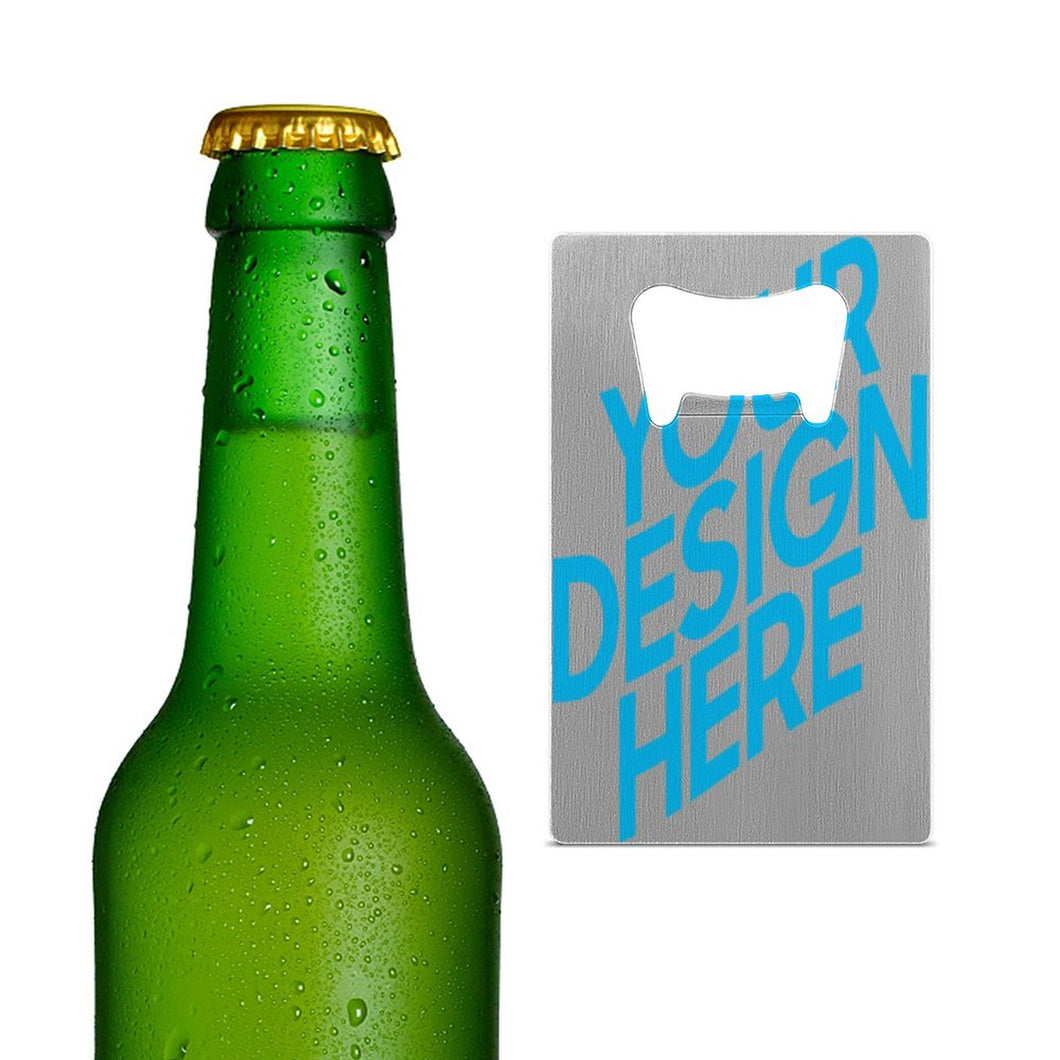 Bier Flaschenöffner aus Edelstahl mit Foto Text Logo selbst gestalten und bedrucken