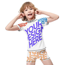 Lade das Bild in den Galerie-Viewer, Multi-Image-Design Kinder Jungen Kurzärmeliges Shirt &amp; Shorts Strand Set (2-tlg) A27TZ mit Foto Design Motiv Text selbst gestalten und bedrucken
