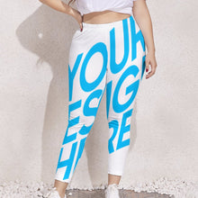 Lade das Bild in den Galerie-Viewer, Lange Leggings Freizeithose Stretch Hose in große Größen für Damen Frauen mit Foto Text selbst gestalten und bedrucken
