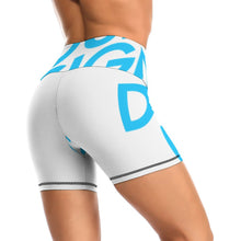Lade das Bild in den Galerie-Viewer, Elegante Yoga Sporthose Kurz Yoga Biker Shorts Damen / Frauen Y10A Selbst Gestalten Und Bedrucken
