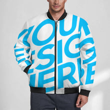 Lade das Bild in den Galerie-Viewer, Einzelbild-Design Herren / Männer Jacke Bomber Jacket mit Zipper BMJ mit Foto Design Motiv Text selbst gestalten und bedrucken
