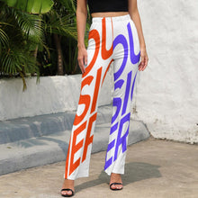 Lade das Bild in den Galerie-Viewer, Multi-Image-Druck Damen / Frauen Voll Druck Jerseyhose Schlaghose Stretchhose LP mit Fotos Muster Text Logo selbst gestalten und bedrucken
