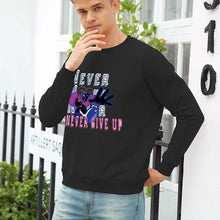 Lade das Bild in den Galerie-Viewer, 100% Baumwolle Rundhalspullover Sweatshirts Vorderdruck A-071 für Herren Männer mit Foto Text selbst gestalten und bedrucken
