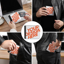 Lade das Bild in den Galerie-Viewer, Beidseitiger Druck Zweiseitige unterschiedliche Bilder Kurze PU Leder Geldbörse Geldbeutel Brieftasche mit Fotos Muster Text Logo selbst gestalten und bedrucken
