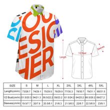 Lade das Bild in den Galerie-Viewer, Multi-Image-Druck Herren / Männer Kurzarmhemd Short Sleeve Shirt mit All Over Print 3M37 mit Fotos Muster Text Logo selbst gestalten und bedrucken
