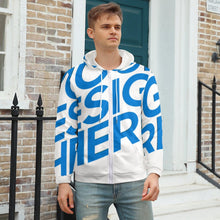 Lade das Bild in den Galerie-Viewer, FULL - ZIP HOODIE Kapuzensweatjacke Sweatjacke mit Reißverschluss und Taschen Voll-Druck GH für Herren Männer mit Foto Muster Text selbst gestalten und bedrucken
