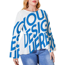 Lade das Bild in den Galerie-Viewer, Einzelbilddruck Übergroßes Lockeres High Waist Rock Top HIGH LOW ROCK Shirtbluse mit hochwertiger Rüsche am Saum für Damen / Frauen mit Einzelbilddruck selbst gestalten und bedrucken
