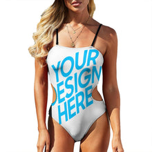 Lade das Bild in den Galerie-Viewer, L2020-1 Badeanzug mit modernem Design Damen / Frauen selbst gestalten und bedrucken
