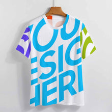 Lade das Bild in den Galerie-Viewer, Große Größen Multi-Image-Druck Damen / Frauen Voll Druck 100% Baumwolle Kurzarm TSHIRT T-Shirt ZP057 mit Fotos Muster Text Logo selbst gestalten und bedrucken

