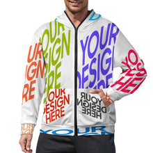 Lade das Bild in den Galerie-Viewer, Herren / Männer Multi-Image-Design Langarm Kapuzenpullover Jacke Kapuzensweatshirt WY14 mit Ihrem Design Motiv Foto Text selbst gestalten und bedrucken
