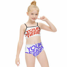 Lade das Bild in den Galerie-Viewer, Multi-Image-Design Kinder Mädchen Bademode Bikini Bade-Set NT009 mit Foto Design Motiv Text selbst gestalten und bedrucken
