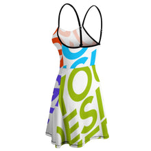 Lade das Bild in den Galerie-Viewer, Multi-Image-Druck Damen / Frauen Slingkleid Sommer Strandkleid NZ002 mit Fotos Muster Text Logo selbst gestalten und bedrucken
