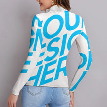Lade das Bild in den Galerie-Viewer, Stehkragenpullover Rollkragenpullover MY08 für Damen Frauen mit Foto Muster Text selbst gestalten und bedrucken
