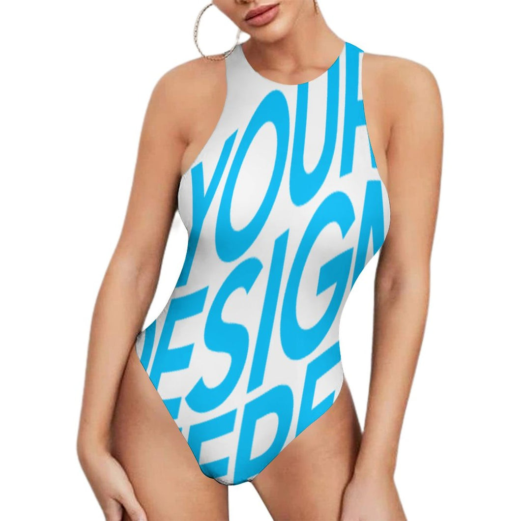 Multi-Image-Druck Damen / Frauen Sexy Stringbody Bodysuit ärmellos Damenbody Unterhemd Unterwäsche blickdichtes Trägertop NZ057 mit Fotos Muster Text Logo selbst gestalten und bedrucken