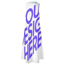 Lade das Bild in den Galerie-Viewer, Multi-Image-Druck Große Größen Damen / Frauen Maxikleid Lang Kleid ärmellos GQ mit Fotos Muster Text Logo selbst gestalten und bedrucken

