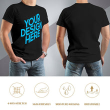 Lade das Bild in den Galerie-Viewer, Yama Gildan Premium-Baumwolle T-Shirt für Herren Männer mit Foto Text selbst gestalten und bedrucken (bedruckt auf der Vorderseite)
