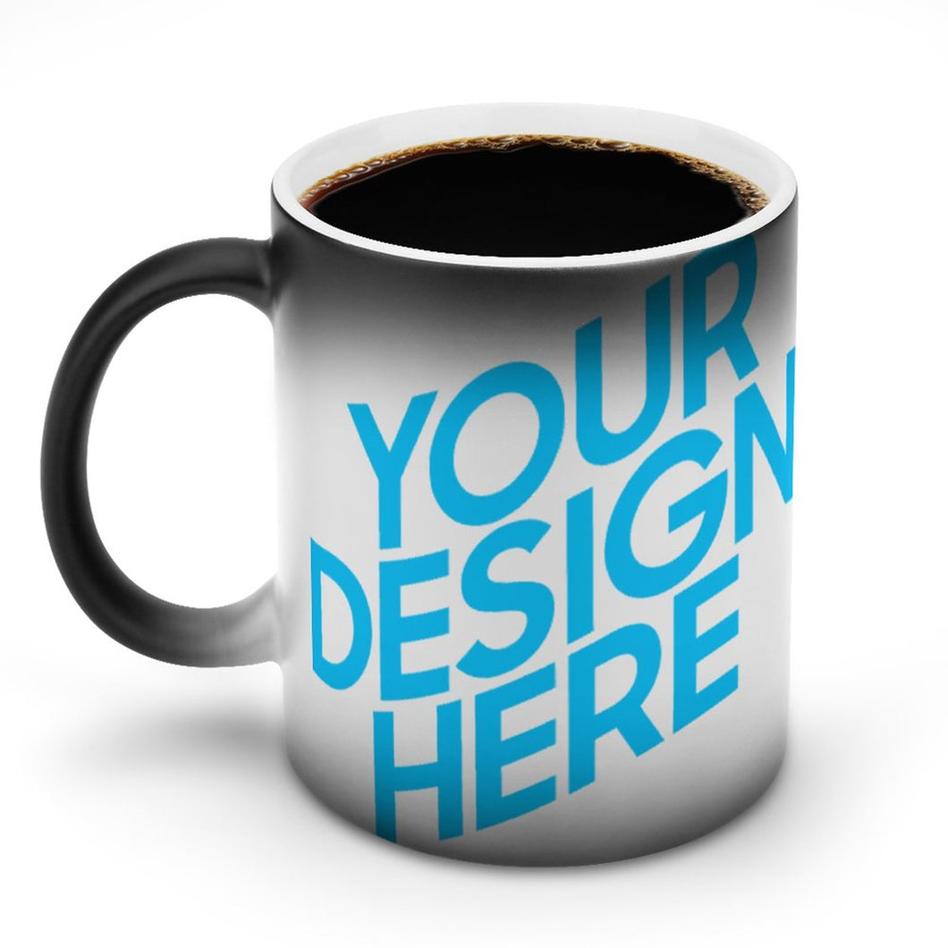 Mug Tasse mit Verfärbung mit zweiseitigen unterschiedlichen Bilder mit Foto Muster Text Logo selbst gestalten und bedrucken