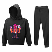 Lade das Bild in den Galerie-Viewer, 2-tgl. Set Jogging Sportanzug Sweatshirt Pullover Trainingsanzug Hoodie + Hose für Kinder- und Jugendliche Jungen Unisex mit Foto selbst gestalten und bedrucken
